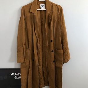 ZARA linen trench coat